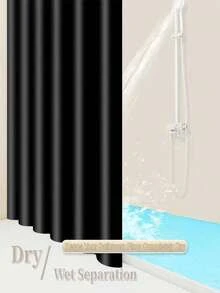 Tirai Mandi Warna Hitam Polos - Hitam - View 4