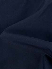 1pc Tween Girls Casual Activewear Loose Fit Outdoor Commute Sport Top, Spring/Summer - Navy Blue - View 9