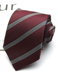 1pc Striped Hand-Made Tie For Men And Women, Suitable For Casual, Street, Daily, Party, Gift, Business - Multicolor - View 4