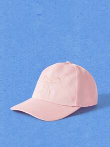Popjeli 1pc Bow-Knot Baseball Cap, Casual Versatile Sun Visor Hat For Men & Women, Suitable For Spring/Summer, Y2K Solid Color - Pink - View 12