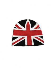 2/1pc Unisex Union Jack Flag Jacquard Knitted Beanie Hat,Classic Street Style Winter Cap For Men&Women,For Daily Wear,Gift,Travel,Autumn/Winter - Flag Design - View 17