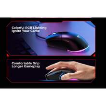 Mouse Gamer MS1038 RGB Programável, 7 Botões, 8000 DPI, USB, Design Ergonômico - Visão 7