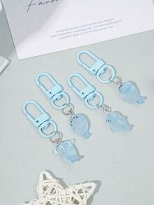 Cute Transparent Blue Seal Bag Charm, Mini Resin Ocean Animal Keychain Pendant, Handbag Backpack Decoration Accessory, Adorable Party Gift - Sea Lion Pendant - View 3