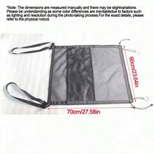 1pc Universal Black Car Rear Seat Partition Net, Portable Installation, Car Interior Storage Organizer, Large Capacity Safety Barrier Net - A - View 9