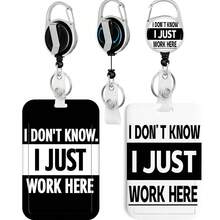 Retractable Badge Holder, Fun Name Tag ID Card Holder, Heavy Duty Vertical Card Protector, Suitable For Workplace, Office, Nurses, Students, Teachers And Unisex - Multicolor - View 1