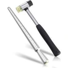 1/2pcs Ring Sizing Tool Set, Includes Solid Steel Ring Mandrel And Rubber Jewelry Hammer, US Size 0-13, For Men's And Women's Jewelry Ring Sizing And Shaping - Multicolor - View 1
