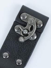 Medieval Renaissance Dress Clip, Vintage PU Leather Dress Buckle, Halloween Pirate Viking Elf Costume Accessory - A - View 6