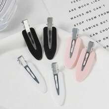 12/20/48 Pcs No Crease Hair Clips, Seamless Alligator Clips For Hair Styling, Makeup, Salon, DIY Craft, Wave Bangs, Gift Set, Black/Pink/White - Multi-color #CreamyGold - View 1
