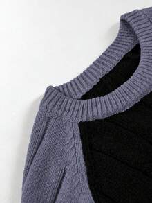 1pc Men's Soft Knit Sweater, Casual Knit Top For Autumn/Winter, Daily Commute, Shopping, Outdoor, Versatile - Multicolor - View 4