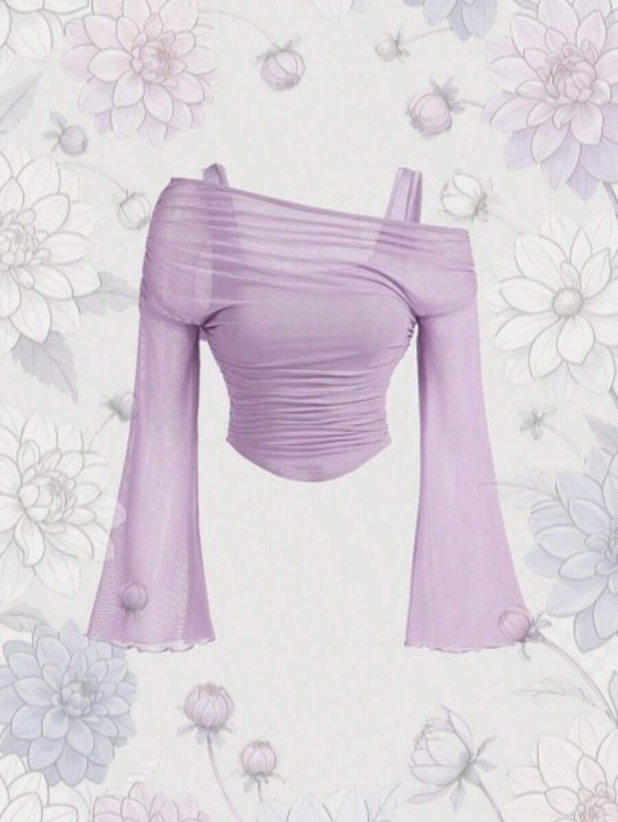Women Blouses & Shirts - Purple Lilac - View 1