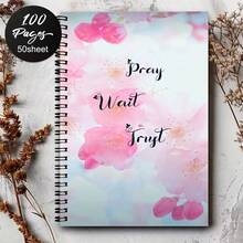 Yes Girl You Can Floral Spiral Notebook, 1pc A5 Pink Rose Bow Inspirational Cover, Suitable For Goal Lists, Study Notes, Planning Pages, Women's Gift - One Book (50 Pages, 100 Pages) - View 11