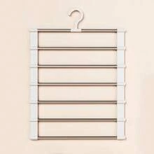 1pc Space-Saving Stainless Steel Folding Pants Hanger, Suitable For Jeans, Leggings And Wide-Leg Pants, Closet Organizer - Multicolor - View 14