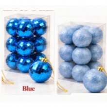 5cm Christmas Tree Baubles 12PCS Decorative Hanging Ball Set - Random - View 50