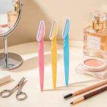 4pcs Eyebrow Grooming Set, Facial & Body Hair Removal Blades And Razors, Multi-Functional Beauty Grooming Tools, Suitable For Beauty Salon, Skincare And Travel Essentials, Makeup Accessories - Multicolor - View 2