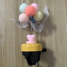 1pc New Creative Colorful Swinging Balloon Bicycle Bell, Mountain Bike Horn, Super Loud Hot-Selling Small Bell, Balance Bike, Scooter, Bicycle Decoration Bell Accessory - Multicolor - View 6