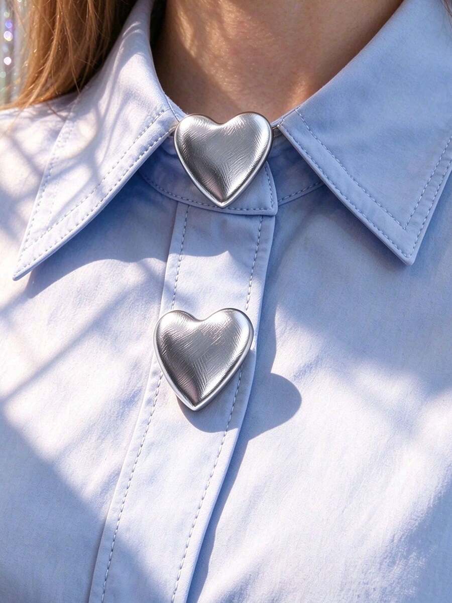 1pc/2pcs Elegant Floral & Geometric Pattern Button Set, Shirt Button Set, Clip Button Set, Fashionable Crystal Cufflink Set, Suitable For Tuxedo And Wedding Dress Decoration - Silver - View 1