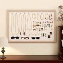 1pc Wall Decor Board, No Drilling Required, Multi-Purpose Wall Organizer, Home & Office Memo Board, Photo Display, Back To School - Rounded Corners - View 7