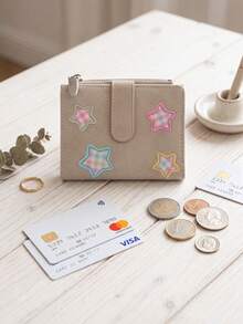 Star Card Bag Credit Card Holder Coin Purse Portable Id Card Wallet Bag Lightweight Portable Bank Card ID Card Student Card Storage Small Wallet - Multicolor - View 3
