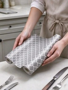 1pc 30cm/11.81in Wide Non-Slip Waterproof Cabinet Liner, Suitable For Kitchen Cabinets, Bathroom Storage, Washable Drawer Mat, Non-Adhesive Drawer Liner, Anti-Slip Cabinet Mat - View 3