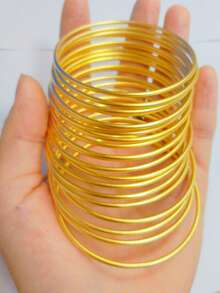 10pcs 30-60mm Large Steel Round Ring Gold Plated Pendant Base Earring Making Materials Connector - Round - View 5