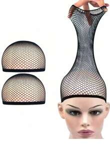 2pcs Open-End Wig Caps, Mesh Wig Caps, Woven Wig Caps For Women - 2pcs - View 1