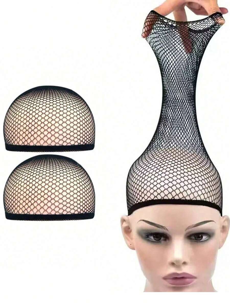 2pcs Open-End Wig Caps, Mesh Wig Caps, Woven Wig Caps For Women - 2pcs - View 1