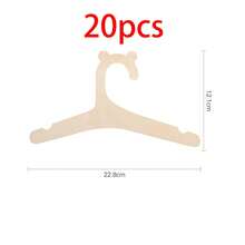 Customized Text Bear Wooden Children's Clothes Hanger, Durable Baby Clothes Drying Rack, Bedroom Closet Wardrobe Home Dorm Storage Organizer - Multicolor - View 14