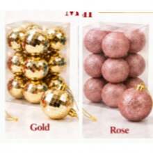 5cm Christmas Tree Baubles 12PCS Decorative Hanging Ball Set - Random - View 16