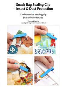 2pcs Multi-Purpose Trash Bag Clip, U-Shaped Non-Slip Plastic Bag Sealer Clip, Prevents Trash Bag Sliding, For Kitchen, Living Room, Snack Bag Sealing, Household Storage Accessory - Clip - View 3