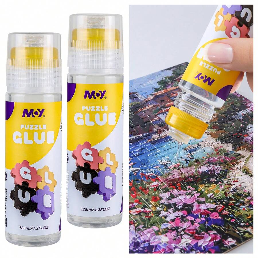 1/5pcs 125ml Clear Glossy Quick-Drying Puzzle Glue, Suitable For Puzzle Enthusiasts And Puzzle Framing Display - 125ml - View 1