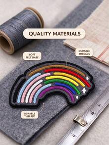 1pc/2pcs/3pcs/5pcs/6pcs/7pcs Inclusive Rainbow Pride Patch - Multicolor - View 5
