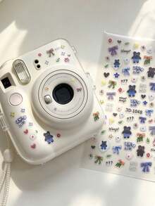 1 Set Korean Ins Vintage Hand-Drawn Style Stickers, Oil Painting Texture, Bows, Flowers And Letters Mixed Pattern, Self-Adhesive Decorative Stickers, Suitable For Surface Decoration - Animal Bow - View 6