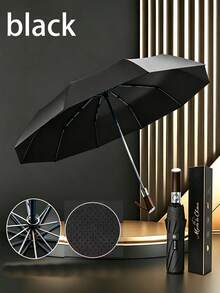 1pc Folding Umbrella - UPF50+ Sun Protection & Rainproof, Wind-Resistant Reinforced Ribs, One-Touch Automatic Open/Close, Portable Design; Suitable For Business, Outdoor Travel, Commuting, Beach And Camping; Unisex, Protection For Hot Weather, Large Wind-Resistant Canopy, Durable And Sturdy; Perfect For Summer Vacation And Back To School Season - Multicolor - View 13