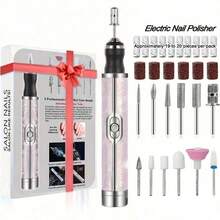GANLAIX USB Rechargeable Electric Nail Drill Set, Electric Nail File And Polisher, Dual Speed Forward And Reverse Nail Grinder, Suitable For Thick Nails, Manicure And Pedicure Polishing Tool, Unisex Christmas Gift - Pink - View 2