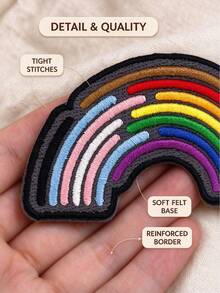 1pc/2pcs/3pcs/5pcs/6pcs/7pcs Inclusive Rainbow Pride Patch - Multicolor - View 6