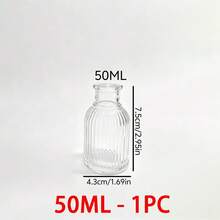 6/3/1pc Creative Vertical Striped Glass Perfume Spray Bottle, Suitable For Home-Made Perfume Sample Gift Packaging Display Bottle, Business Travel Outdoor Makeup Moisturizing Spray Bottle, Minimalist Portable Large Capacity Travel Refillable Bottle, Refillable Bottle And Storage Bottle - Multicolor - View 20