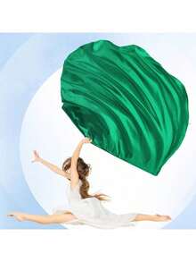 1pc Outdoor Worship Dance Flag With Extendable Rod, Church Praise Prophetic Flag, Solid Sunset Flag For Belly Dance Costume, Dance Prop With Sequin Sari Skirt For Halloween, Rave, Carnival, Stage, Festivals, Parties - Multicolor - View 8