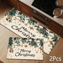 Karpet Panjang Motif Natal 2D, Cocok untuk Ruang Masuk Dalam Ruangan, Karpet Samping Tempat Tidur Kamar Tidur, Karpet Dapur, Ruang Tamu, Ruang Cuci, dan Kamar Mandi. - MultiWarna - View 12