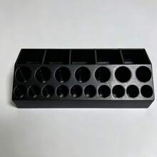 Multi-Grid Slope Design Perfume Sample Holder, Desktop Mini Fragrance Vial Display Storage Rack, Portable Travel Size Perfume Spray Bottle Organizer For Dresser Countertop - Multicolor - View 8