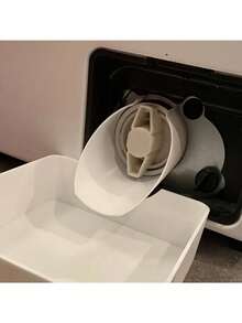 1pc Drum Washing Machine Emergency Drain Funnel, Anti-Overflow Drain Diverter Nozzle Filter Drain Hose Replacement Accessory - A - View 1
