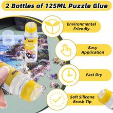 1/5pcs 125ml Clear Glossy Quick-Drying Puzzle Glue, Suitable For Puzzle Enthusiasts And Puzzle Framing Display - 125ml - View 3