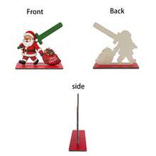 1 cái giá đỡ cuộn giấy lau bếp bằng gỗ sáng tạo Giáng Sinh, thiết kế vui nhộn hình ông già Noel xách túi quà, đế dày chắc chắn, giá để giấy lau bàn không cần khoan, kết hợp tính tiện dụng và trang trí lễ hội, phù hợp cho mặt bếp, bàn ăn, quầy cà phê, quầy ăn sáng và trang trí nhà Giáng Sinh - Nhiều màu - Xem 9