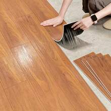 20pcs Peel And Stick Faux Wood Grain Floor Strips, PVC Self-Adhesive Floor Stickers, Easy DIY Floor Renovation, Multiple Colors Available, Suitable For Bedroom, Living Room, Apartment Interior Decoration - 20pcs - View 11