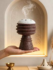 1pc Honeycomb-Shaped Resin Incense Burner, Minimalist Exquisite Arabic Style. Ideal For Aromatherapy, Meditation And Desktop Display. Decor For Tea Room, Office, Hotel, Festivals & Parties, Great Gift. - Incense Burner - View 2