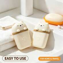 Random Color, Travel Soap Box With Lid And Storage Box, Convenient To Store, Suitable For Travel Storage, Bathroom Storage, Storage Tools - A - View 1