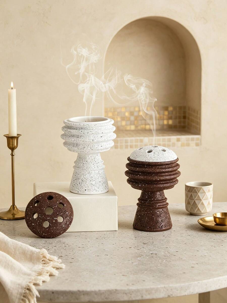 1pc Honeycomb-Shaped Resin Incense Burner, Minimalist Exquisite Arabic Style. Ideal For Aromatherapy, Meditation And Desktop Display. Decor For Tea Room, Office, Hotel, Festivals & Parties, Great Gift. - Incense Burner - View 1