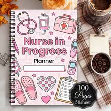 1pc Nurse Spiral Notebook Journal, Aesthetic Medical Theme Notebook, Perfect Gift For Nurses, Doctors And Medical Students, Ideal For Nursing And Medical Professionals To Organize And Store, Great Choice For Nurse Day And Graduation Gifts - One Book (50 Pages, 100 Pages) - View 5