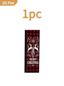1/2Pcs Christmas Refrigerator Handle Covers, Reindeer, Black & Red Plaid, "Merry Christmas" Pattern, With Hook-And-Loop, Suitable For Refrigerator, Oven, Microwave, Dishwasher, Christmas Holiday Kitchen Decor - View 9