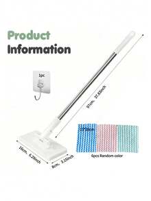Heavy Duty Automatic Hands-Free Mopping System, Includes 4 Replacement Pads And One-Touch Replacement Function - ABS Material/Wall-Mounted Cleaning Machine, Suitable For Floors, Windows, Kitchen, Bathroom, Compatible With Standard Cleaning Cloths - Multicolor - View 14