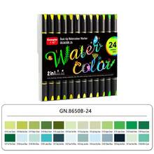 Guangna 8650 Direct-Liquid Dual-Ended Soft-Tipped Slanted Chisel Tip Watercolor Marker, Non-Translucent Watercolor Pen, DIY Painting Pen - Sets - View 17